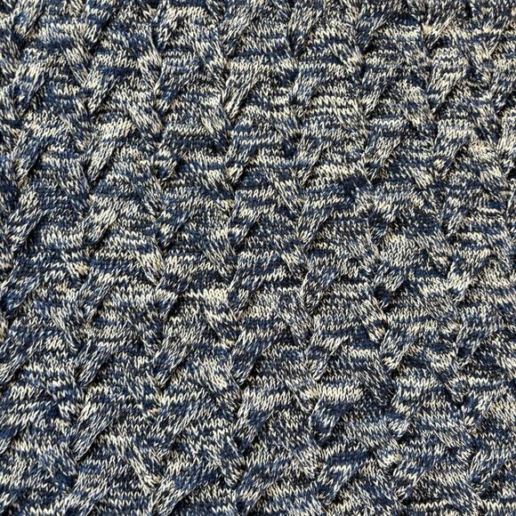 Lands’ End Women’s Cardigan Drifter Cable Knit Sweater Tunic Blue Size Large - Picture 9 of 13